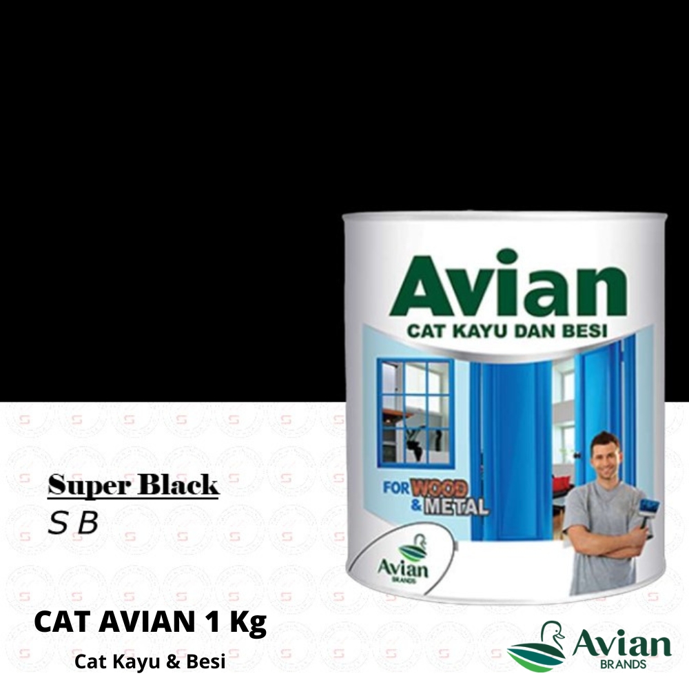 AVIAN CAT KAYU & BESI BLACK GLOSS 1LTR